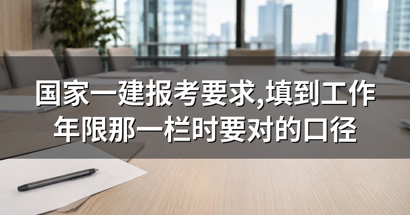 国家一建报考要求,填到工作年限那一栏时要对的口径