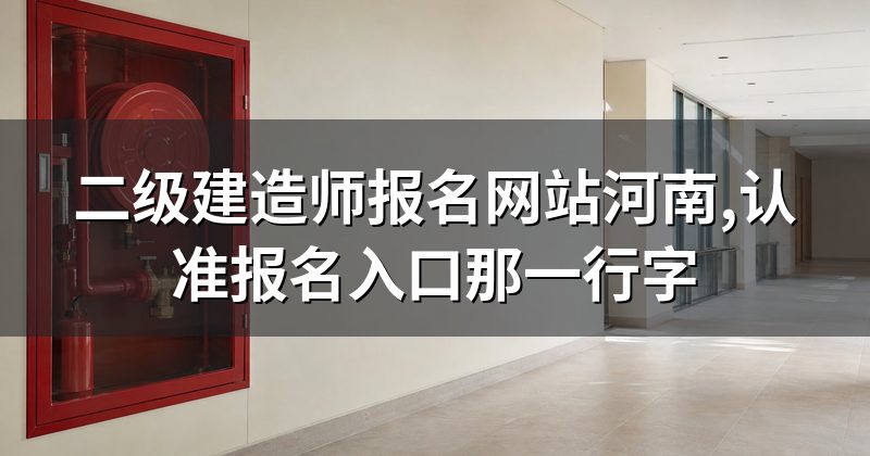 二级建造师报名网站河南,认准报名入口那一行字