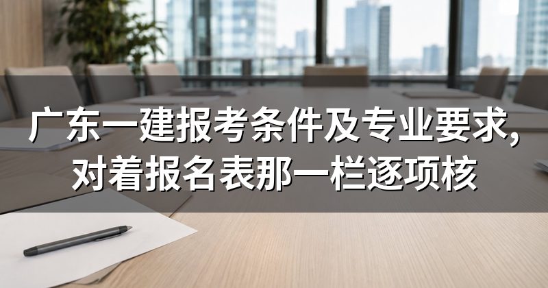 广东一建报考条件及专业要求,对着报名表那一栏逐项核