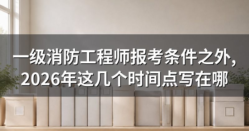 一级消防工程师报考条件之外,2026年这几个时间点写在哪