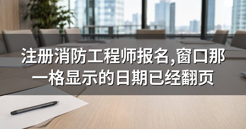 注册消防工程师报名,窗口那一格显示的日期已经翻页