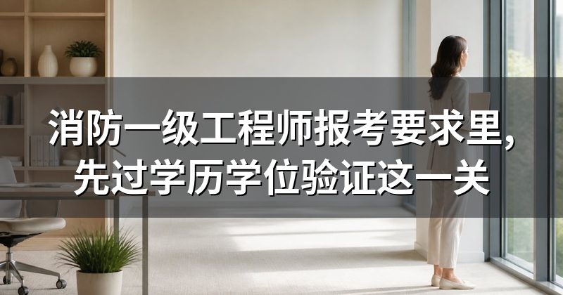 消防一级工程师报考要求里,先过学历学位验证这一关