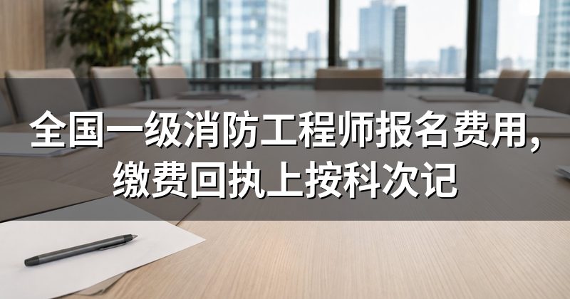 全国一级消防工程师报名费用,缴费回执上按科次记