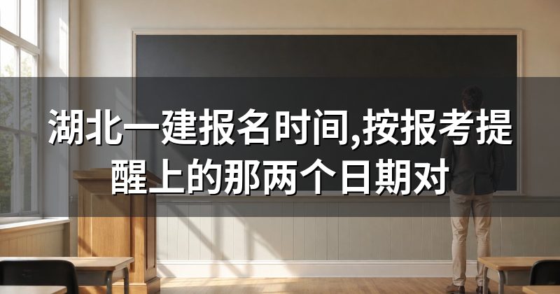 湖北一建报名时间,按报考提醒上的那两个日期对