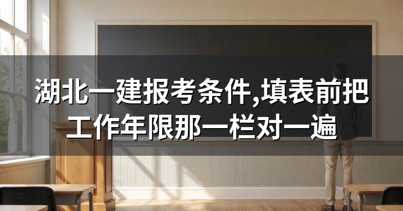 湖北一建报考条件,填表前把工作年限那一栏对一遍