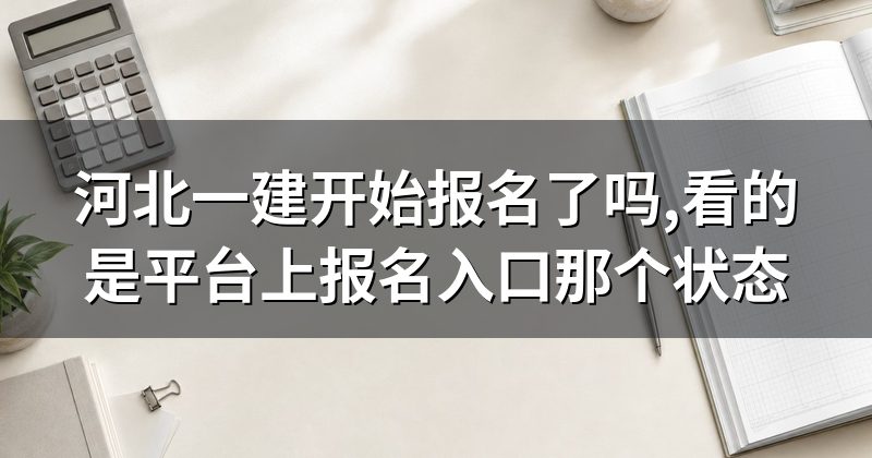河北一建开始报名了吗,看的是平台上报名入口那个状态
