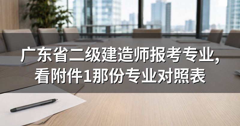 广东省二级建造师报考专业,看附件1那份专业对照表
