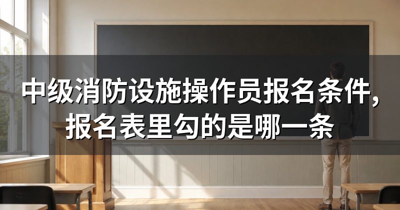 中级消防设施操作员报名条件,报名表里勾的是哪一条