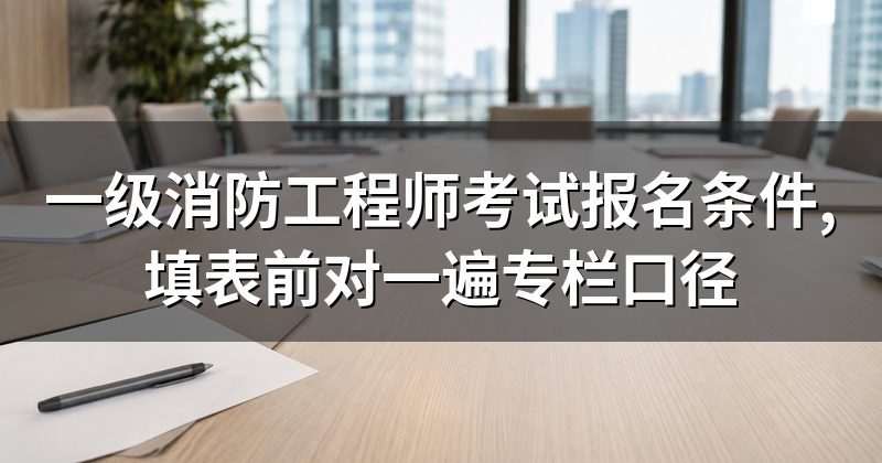 一级消防工程师考试报名条件,填表前对一遍专栏口径