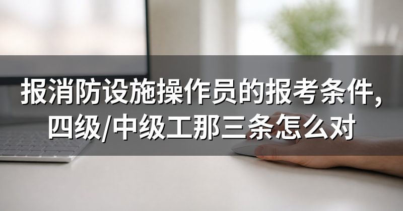 报消防设施操作员的报考条件,四级/中级工那三条怎么对