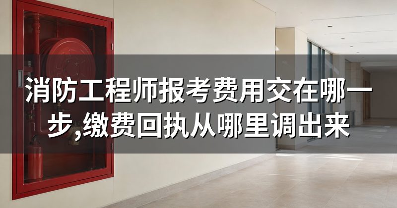 消防工程师报考费用交在哪一步,缴费回执从哪里调出来