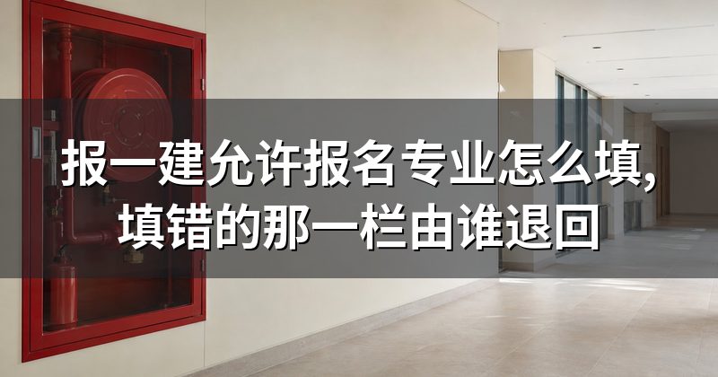 报一建允许报名专业怎么填,填错的那一栏由谁退回