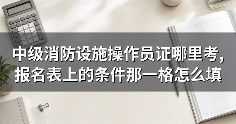 中级消防设施操作员证哪里考,报名表上的条件那一格怎么填