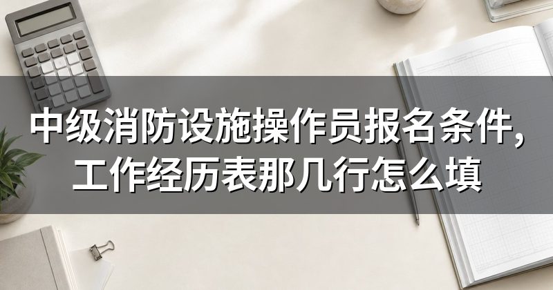 中级消防设施操作员报名条件,工作经历表那几行怎么填