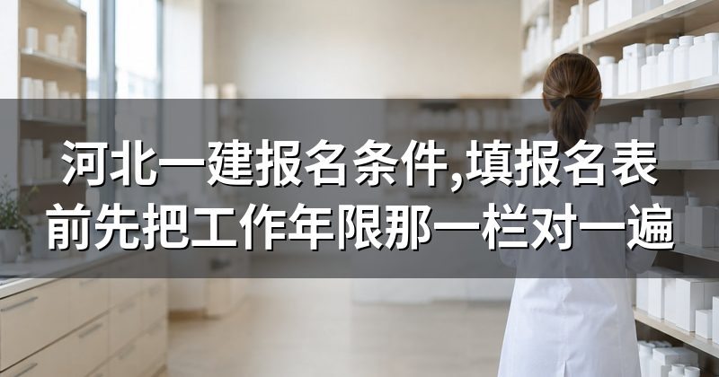 河北一建报名条件,填报名表前先把工作年限那一栏对一遍