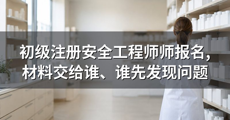 初级注册安全工程师师报名,材料交给谁、谁先发现问题