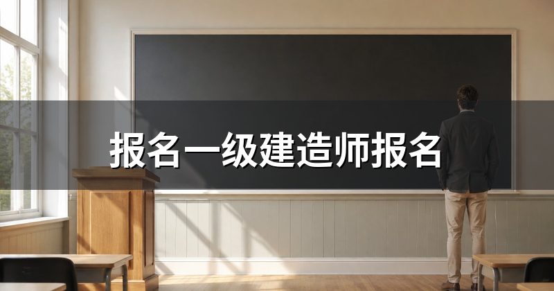 报名一级建造师报名