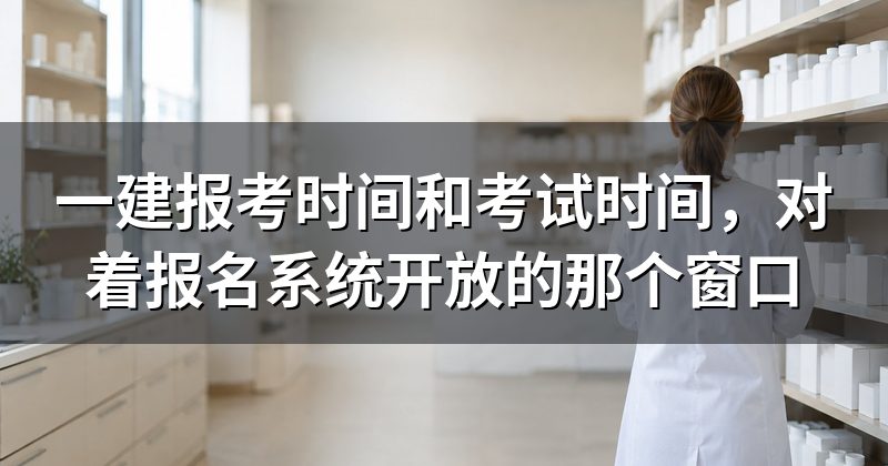 一建报考时间和考试时间，对着报名系统开放的那个窗口