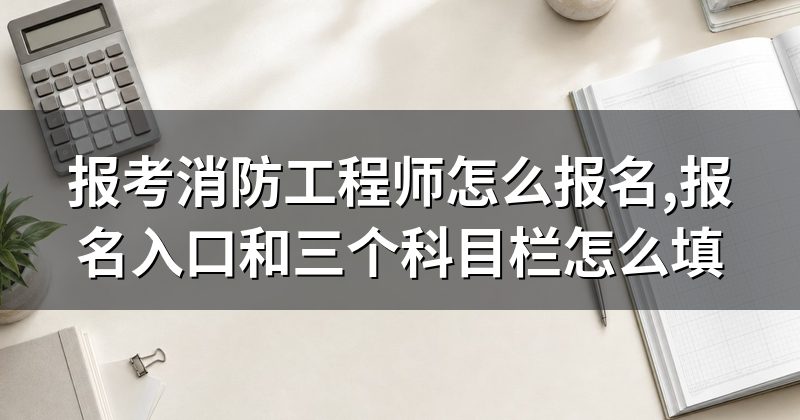 报考消防工程师怎么报名,报名入口和三个科目栏怎么填