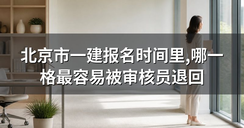 北京市一建报名时间里,哪一格最容易被审核员退回