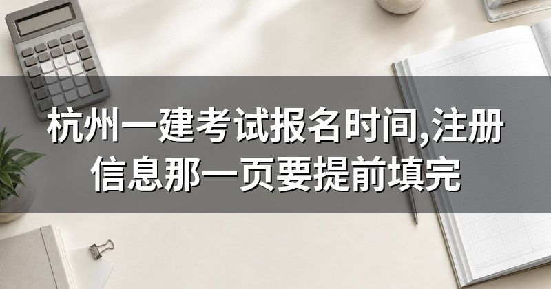 杭州一建考试报名时间,注册信息那一页要提前填完