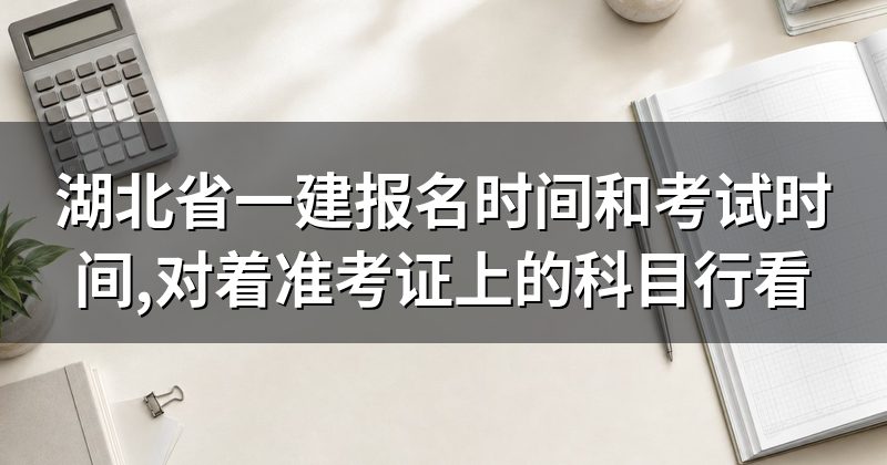 湖北省一建报名时间和考试时间,对着准考证上的科目行看