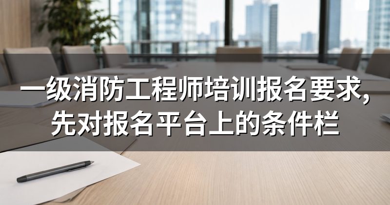 一级消防工程师培训报名要求,先对报名平台上的条件栏