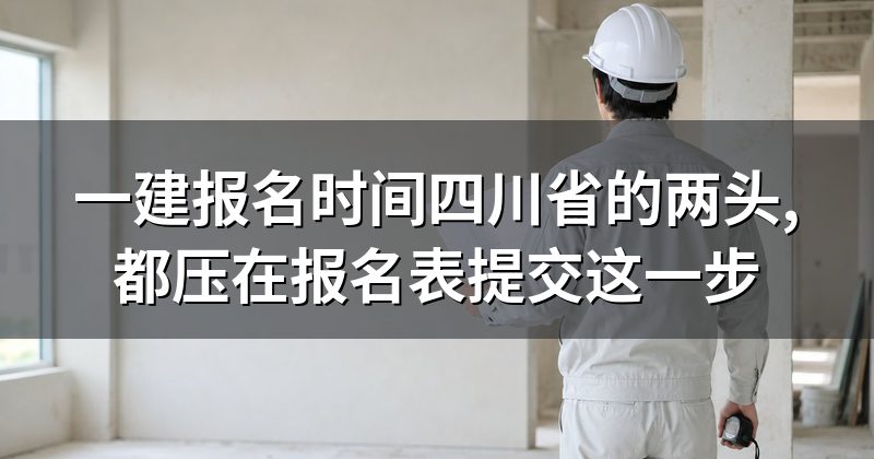 一建报名时间四川省的两头,都压在报名表提交这一步