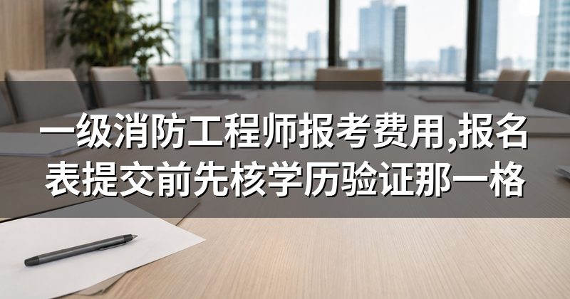 一级消防工程师报考费用,报名表提交前先核学历验证那一格