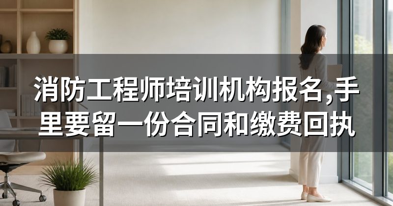 消防工程师培训机构报名,手里要留一份合同和缴费回执