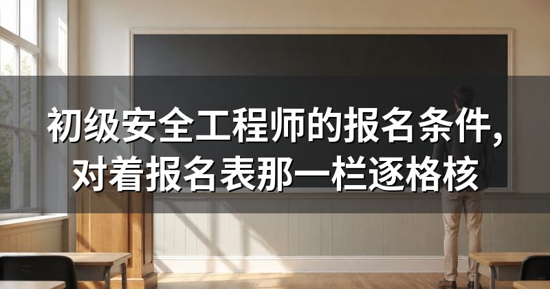 初级安全工程师的报名条件,对着报名表那一栏逐格核