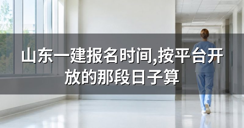 山东一建报名时间,按平台开放的那段日子算