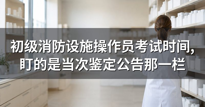 初级消防设施操作员考试时间,盯的是当次鉴定公告那一栏