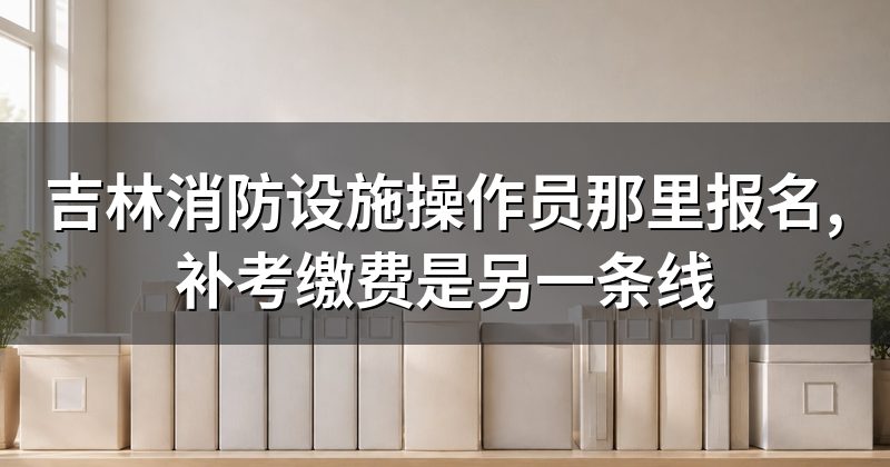 吉林消防设施操作员那里报名,补考缴费是另一条线