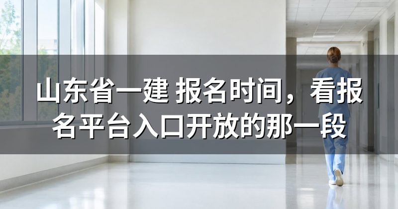 山东省一建 报名时间,看报名平台入口开放的那一段