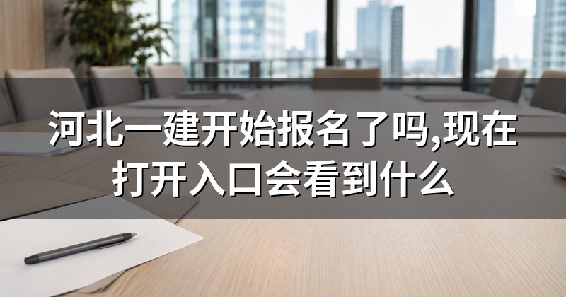 河北一建开始报名了吗,现在打开入口会看到什么