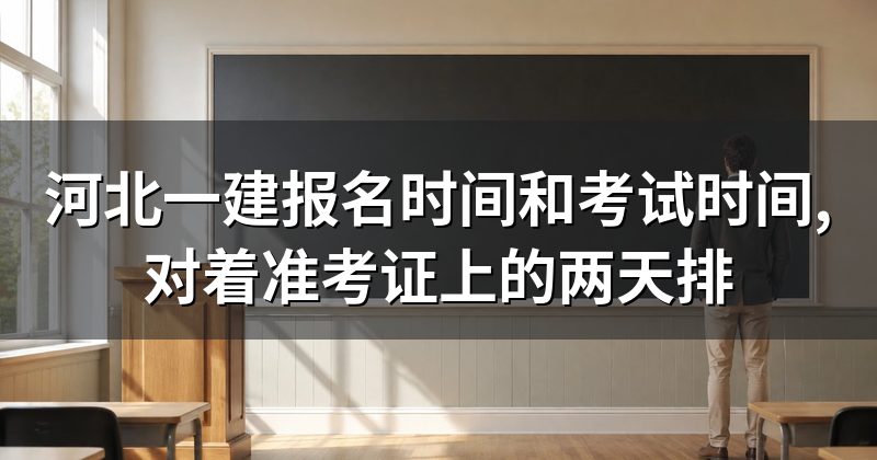 河北一建报名时间和考试时间,对着准考证上的两天排