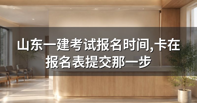 山东一建考试报名时间,卡在报名表提交那一步