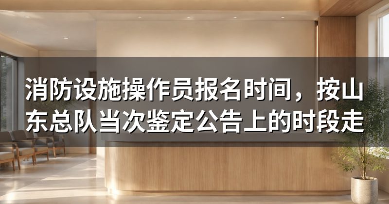 消防设施操作员报名时间，按山东总队当次鉴定公告上的时段走