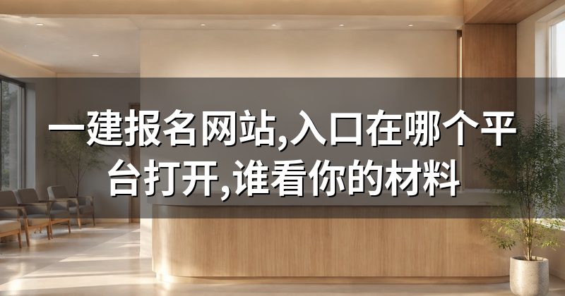 一建报名网站,入口在哪个平台打开,谁看你的材料