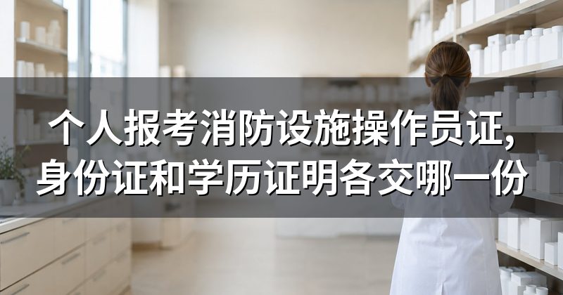 个人报考消防设施操作员证,身份证和学历证明各交哪一份