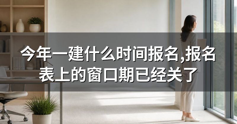 今年一建什么时间报名,报名表上的窗口期已经关了