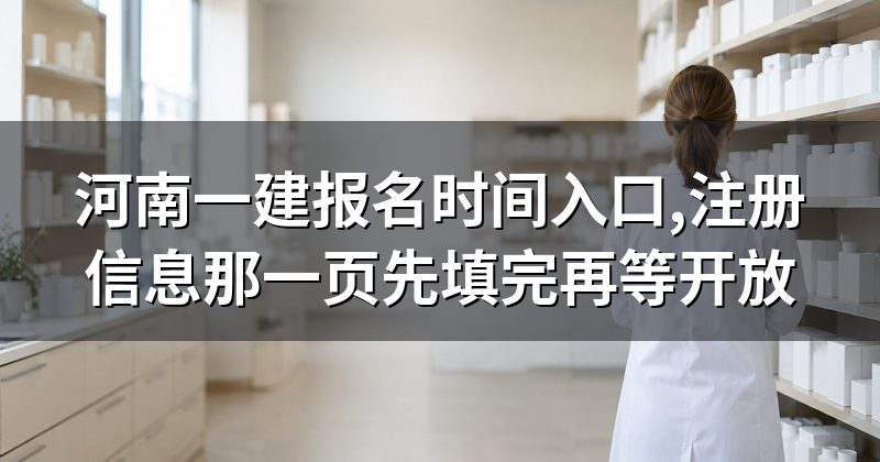 河南一建报名时间入口,注册信息那一页先填完再等开放
