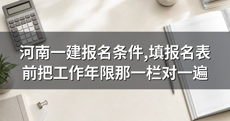 河南一建报名条件,填报名表前把工作年限那一栏对一遍