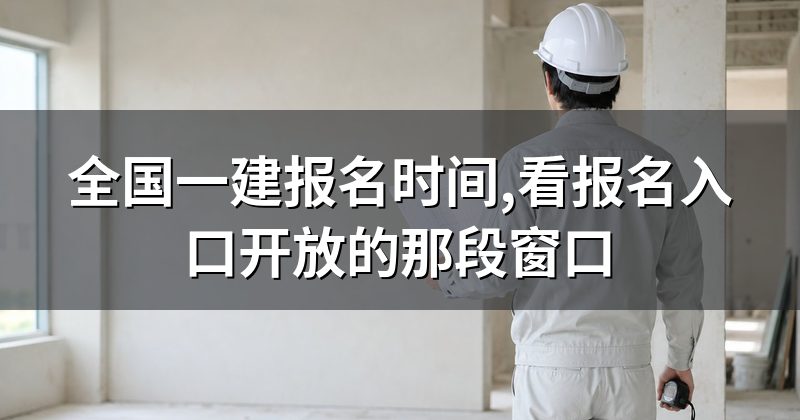 全国一建报名时间,看报名入口开放的那段窗口