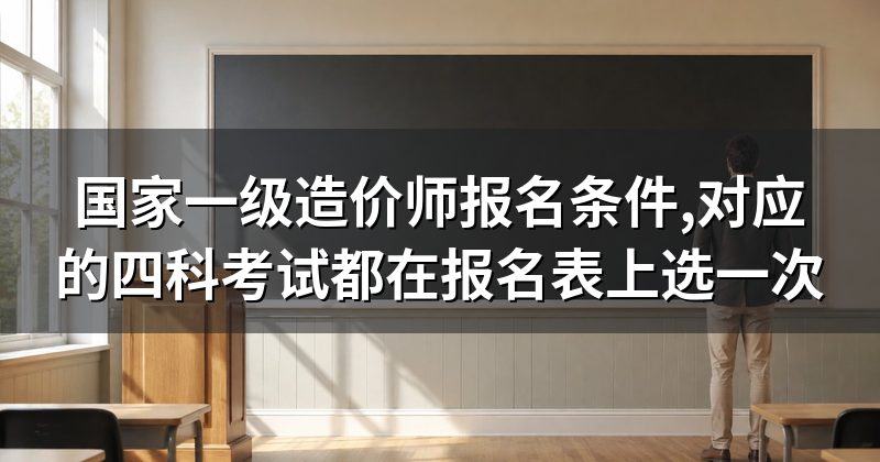 国家一级造价师报名条件,对应的四科考试都在报名表上选一次