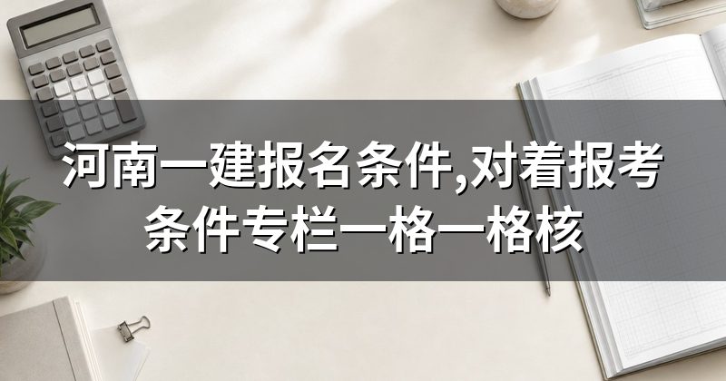 河南一建报名条件,对着报考条件专栏一格一格核