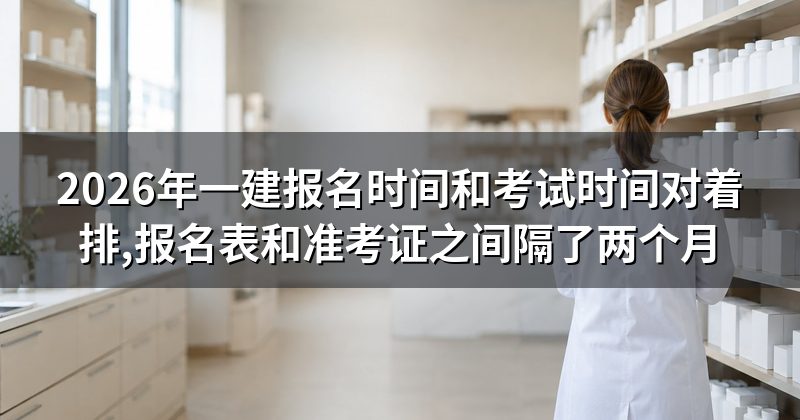 2026年一建报名时间和考试时间对着排,报名表和准考证之间隔了两个月