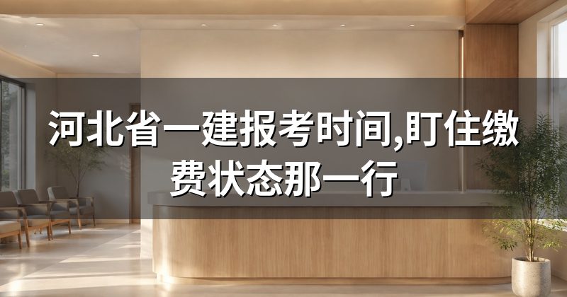 河北省一建报考时间,盯住缴费状态那一行