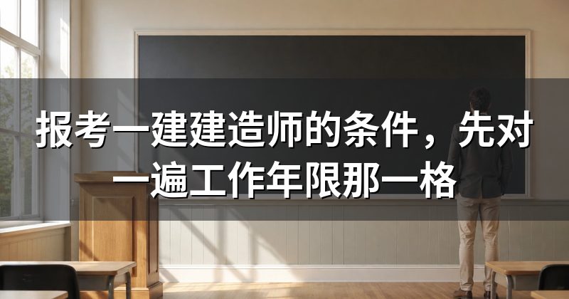 报考一建建造师的条件,先对一遍工作年限那一格